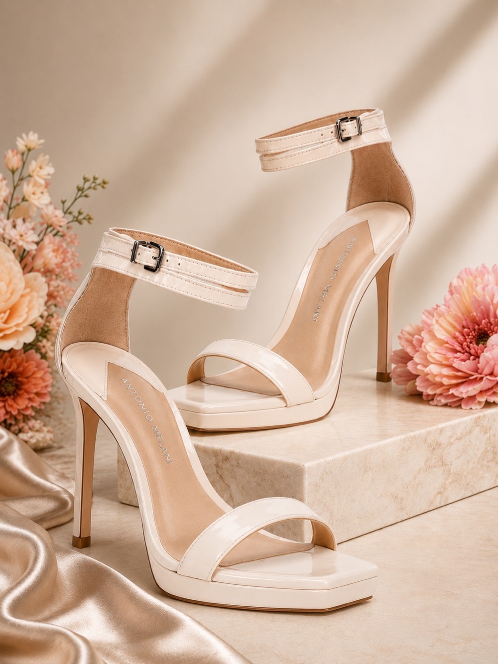 Antonio Melani Marcey Patent Leather Ankle Strap Platform Dress Sandals